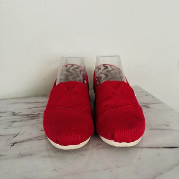 TOMS red Slip On Alpargatas Women’s Size 7 - Picture 2 of 9